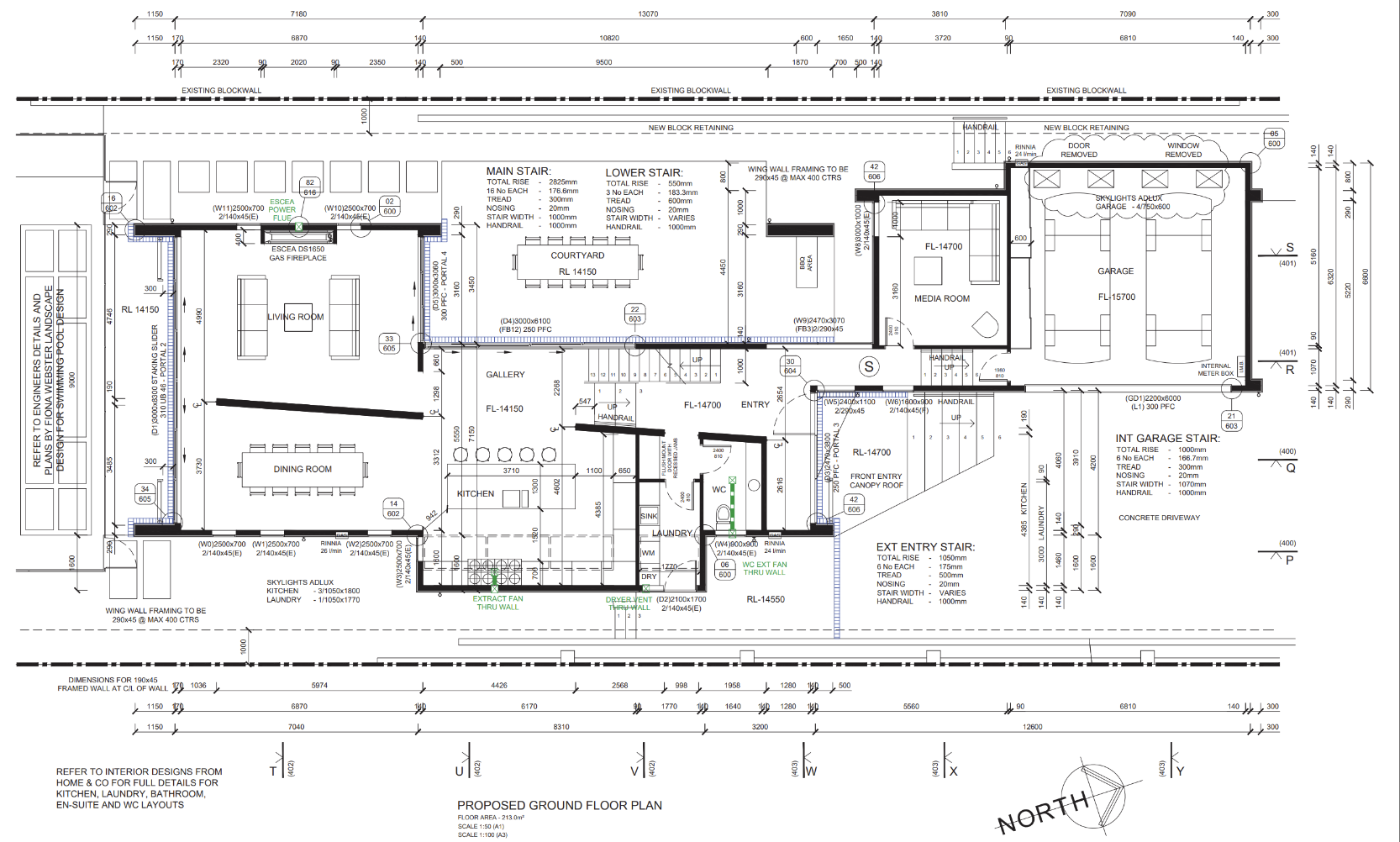Proposed ground floor plan for the Kitchener Road home