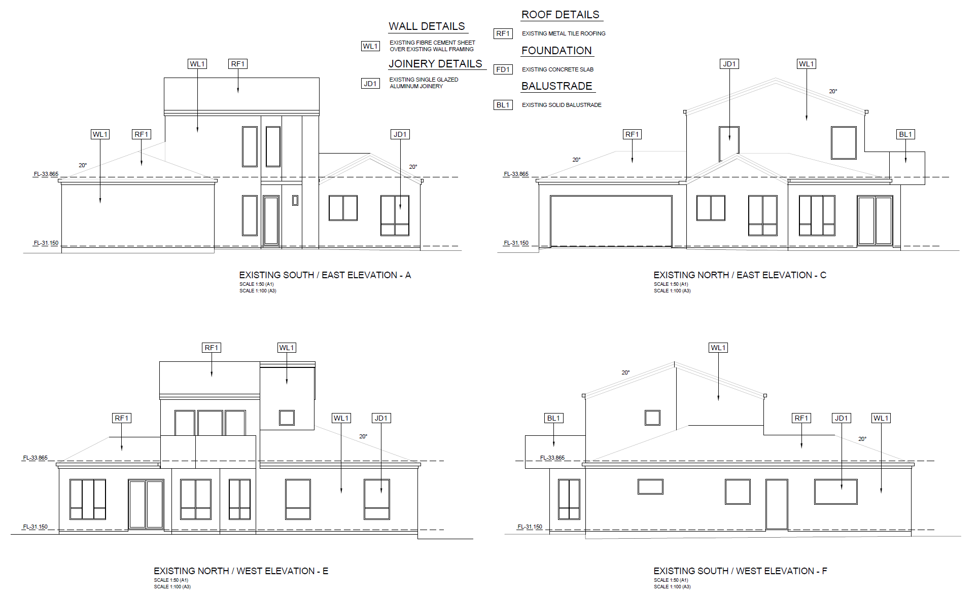 Existing elevations for Milford