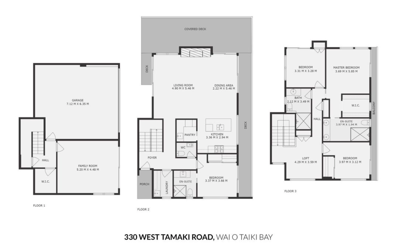 Floor plan for 330A West Tamaki Road, Wai o Taiki Bay